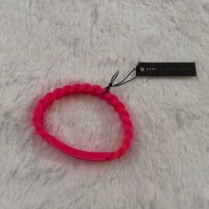 Marc by Marc Jacobs Hot Pink Braided Silicone Bangle